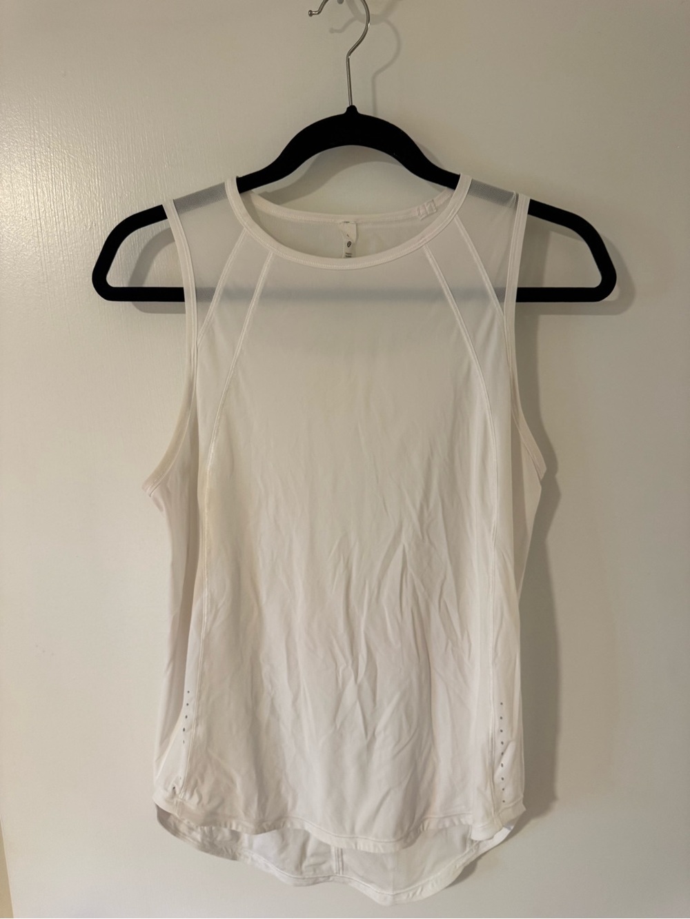 lululemon athletica White Mesh-Panel Sleeveless Tank